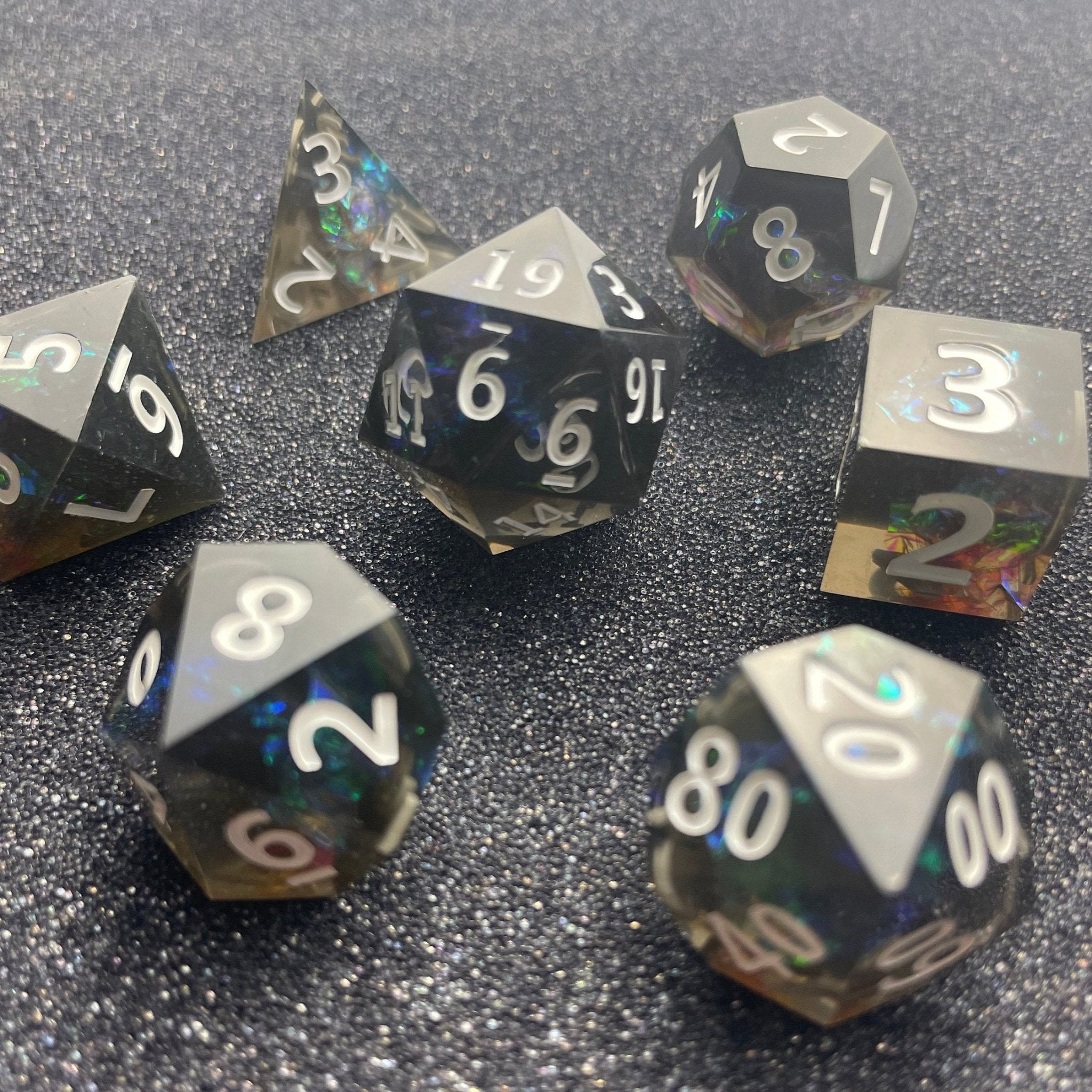 Shadowfall - 7 Piece Luxury D&D Dice Set