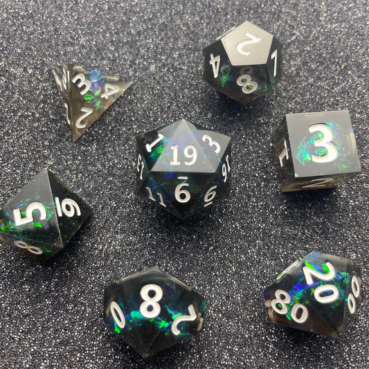 Shadowfall - 7 Piece Luxury D&D Dice Set