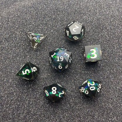 Shadowfall - 7 Piece Luxury D&D Dice Set