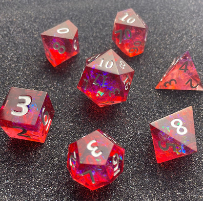 Chromatic Inferno  - 7 Piece Luxury D&D Dice Set