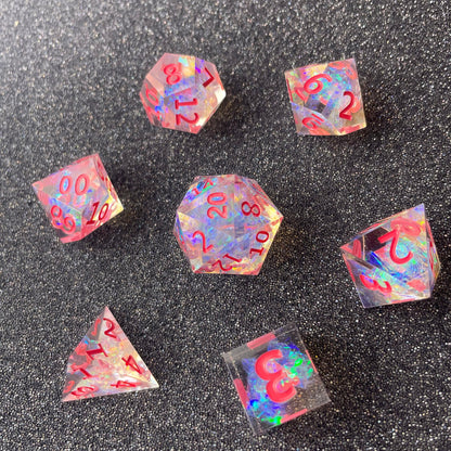 Blushing Prism - 7 Piece Luxury D&D Dice Set