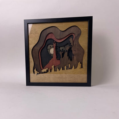 The Fellowship LOTR Classic Fantasy Wall Art, Framed Wood Fantasy Art, Lotr Wall Decor, Hand Made in America