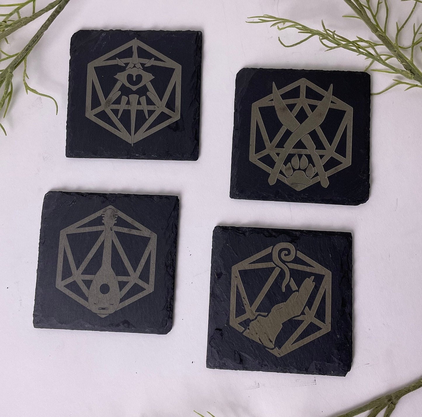 D&D Class Coasters, Dungeons and Dragons Coasters, DnD Class Coasters, Coasters for DnD Campaign, DM Gift Idea, DnD Christmas