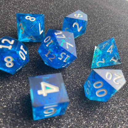 Icy Waters- 7 Piece Luxury D&D Dice Set