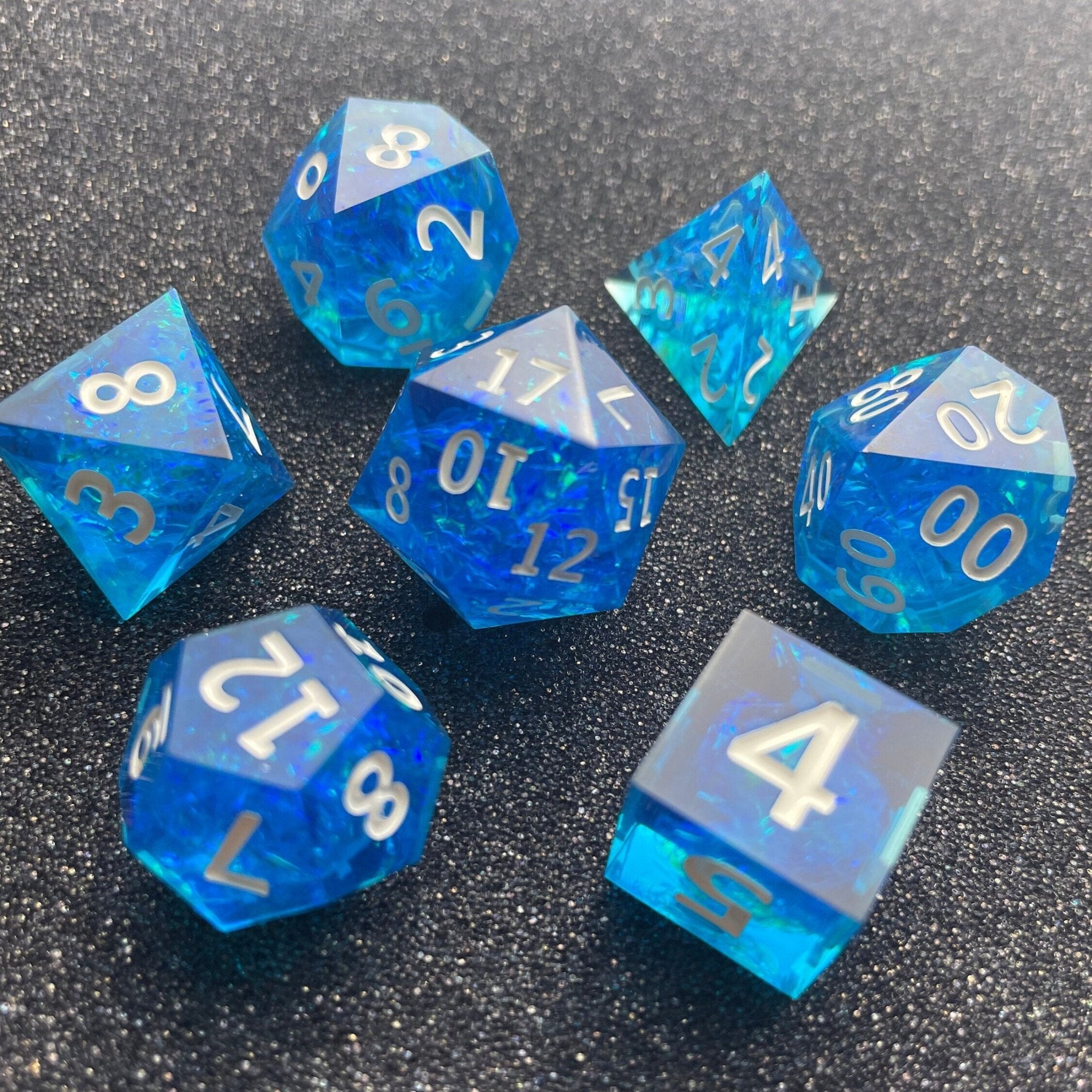 Icy Waters- 7 Piece Luxury D&D Dice Set