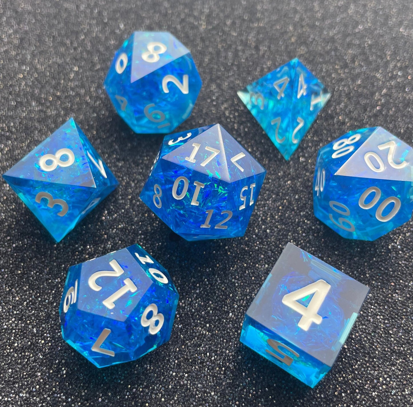 Icy Waters- 7 Piece Luxury D&D Dice Set