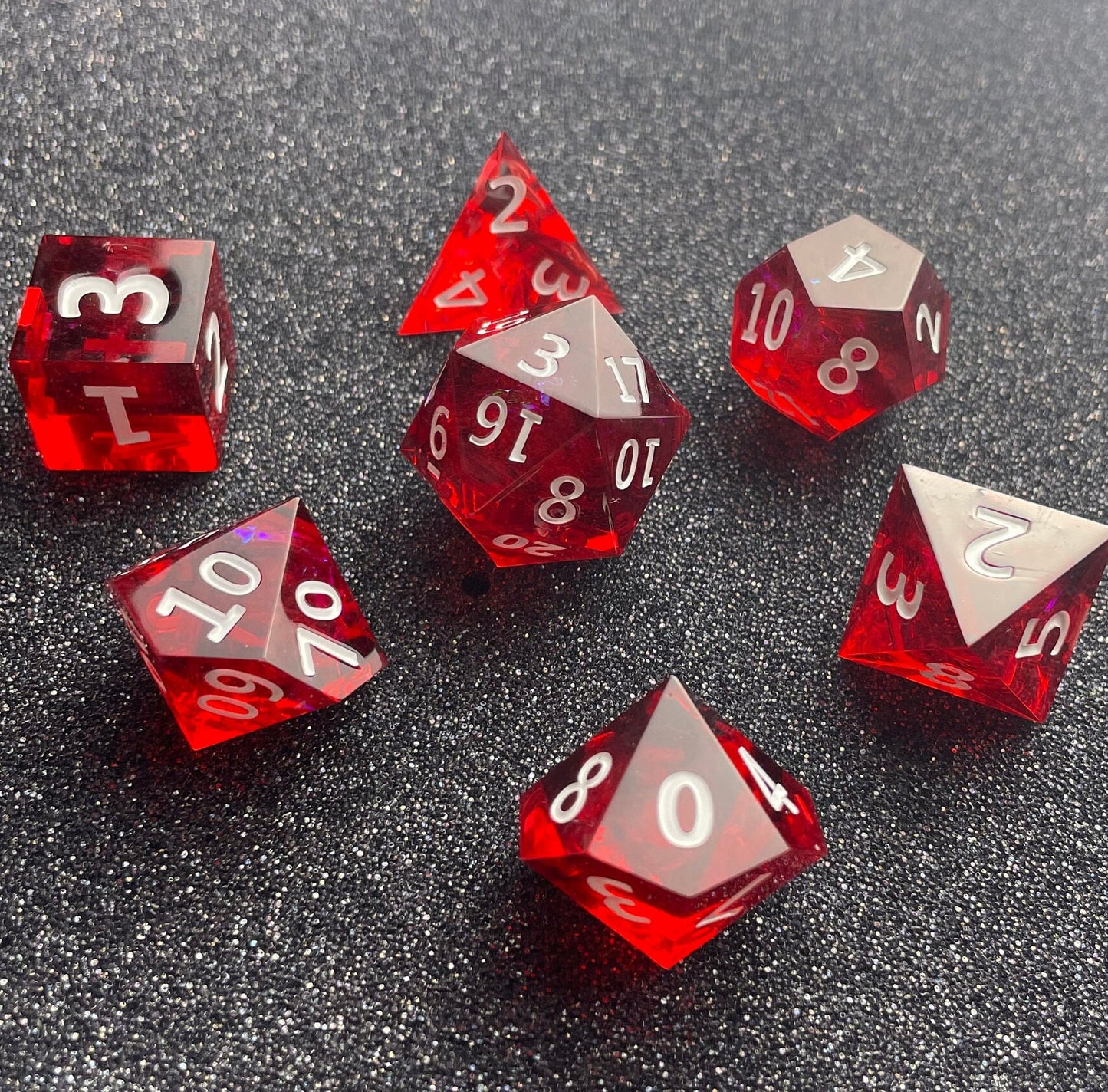 Ivory Blaze - 7 Piece Luxury D&D Dice Set