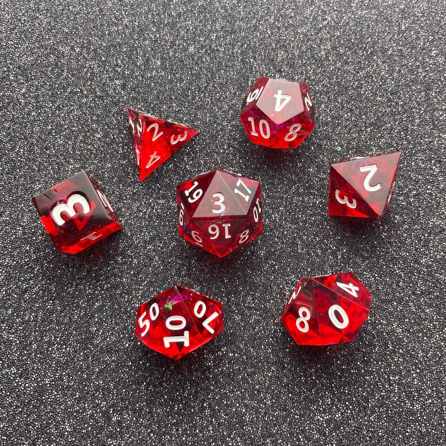 Ivory Blaze - 7 Piece Luxury D&D Dice Set