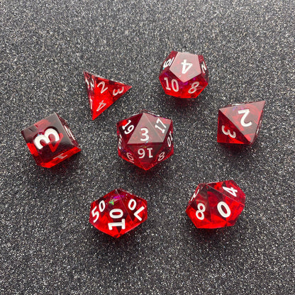 Ivory Blaze - 7 Piece Luxury D&D Dice Set