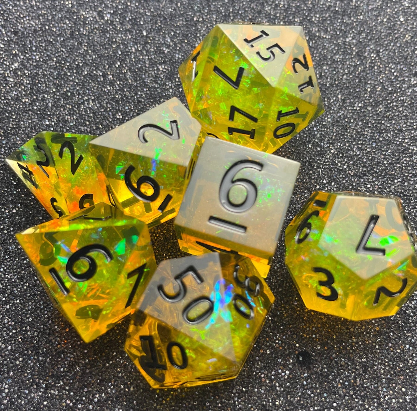 Radiant Blade - 7 Piece Luxury D&D Dice Set