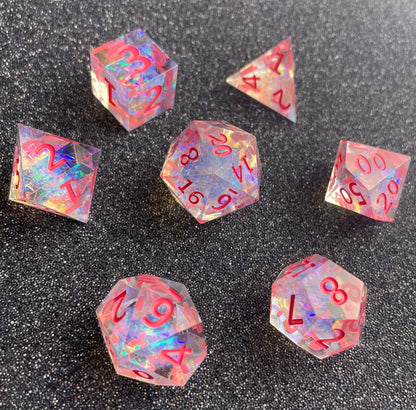 Blushing Prism - 7 Piece Luxury D&D Dice Set