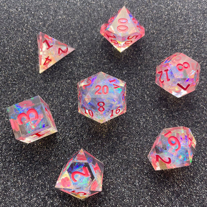 Blushing Prism - 7 Piece Luxury D&D Dice Set