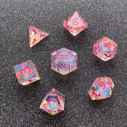 Blushing Prism - 7 Piece Luxury D&D Dice Set