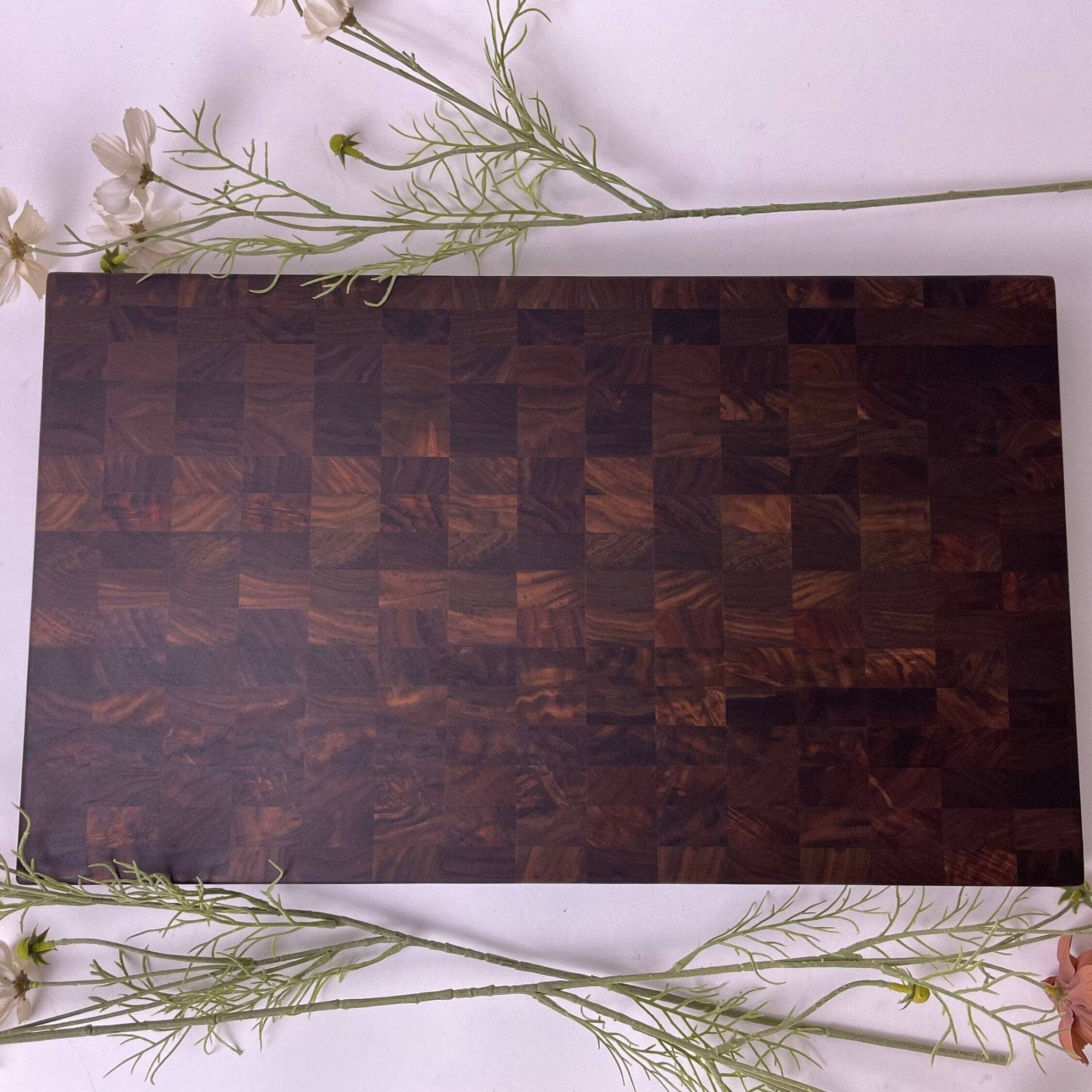 XL Walnut Endgrain Cutting Board, Wedding Gift, Anniversary Gift, Christmas Gift, USA Made, Personalization Available