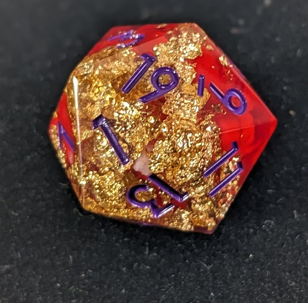 Crimson Alchemy - 7 Piece Luxury D&D Dice Set