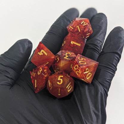 Emberforged Relics - 7 Piece Luxury D&D Dice Set