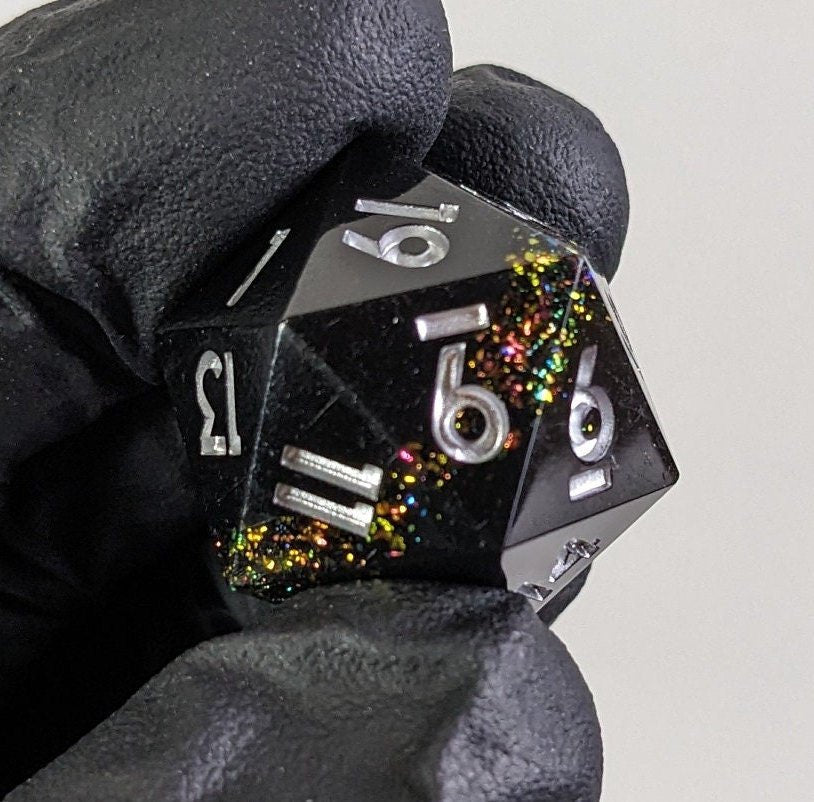 Cosmic Onyx - 7 Piece Luxury D&D Dice Set