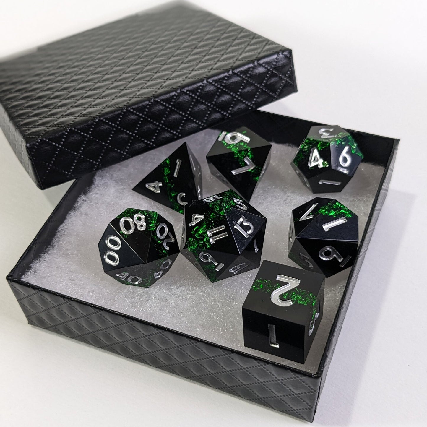 Jade Onyx - 7 Piece Luxury D&D Dice Set