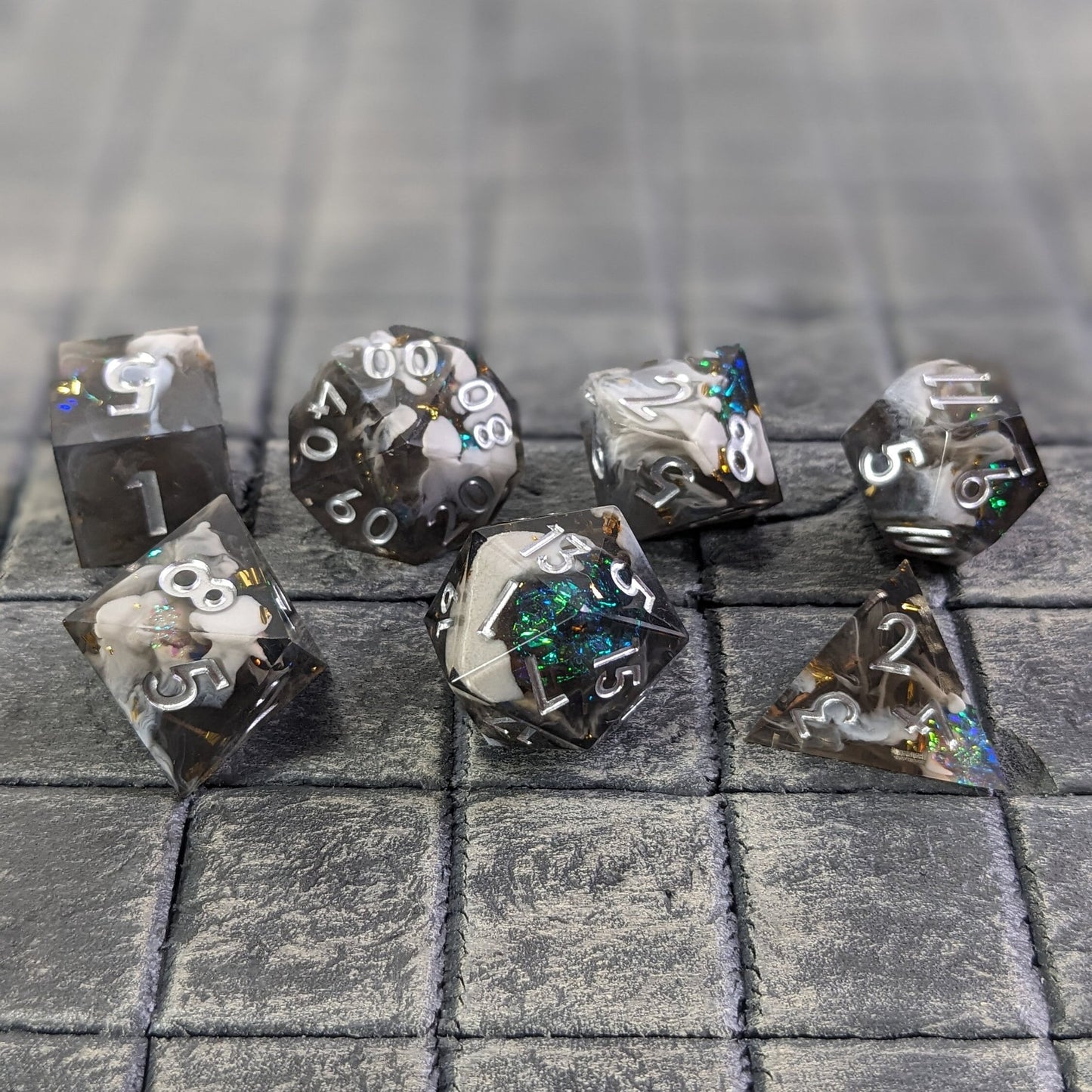 Shadowrift Gemstone - 7 Piece Luxury D&D Dice Set