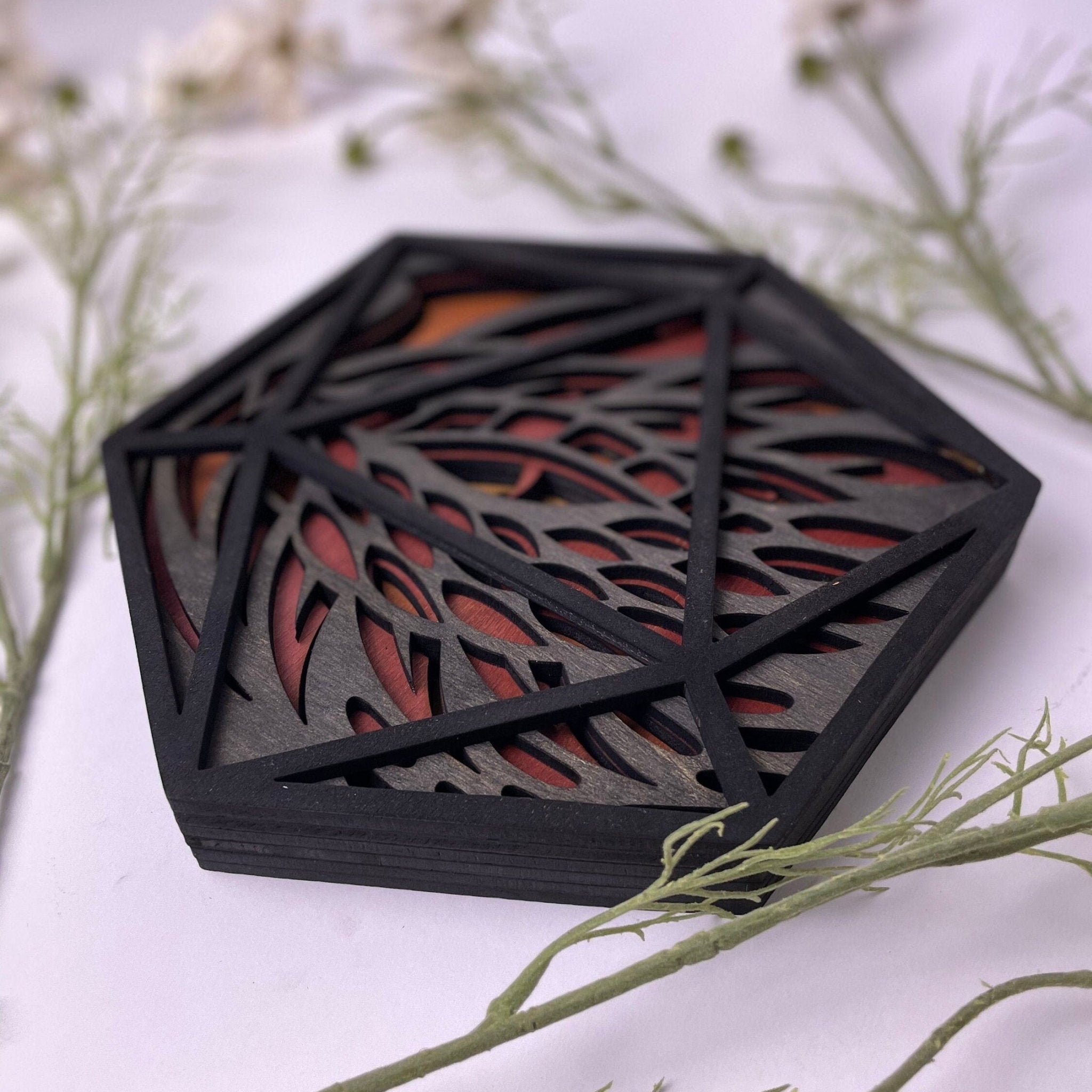 Dragon's Gaze - D20 Wooden Wall Art