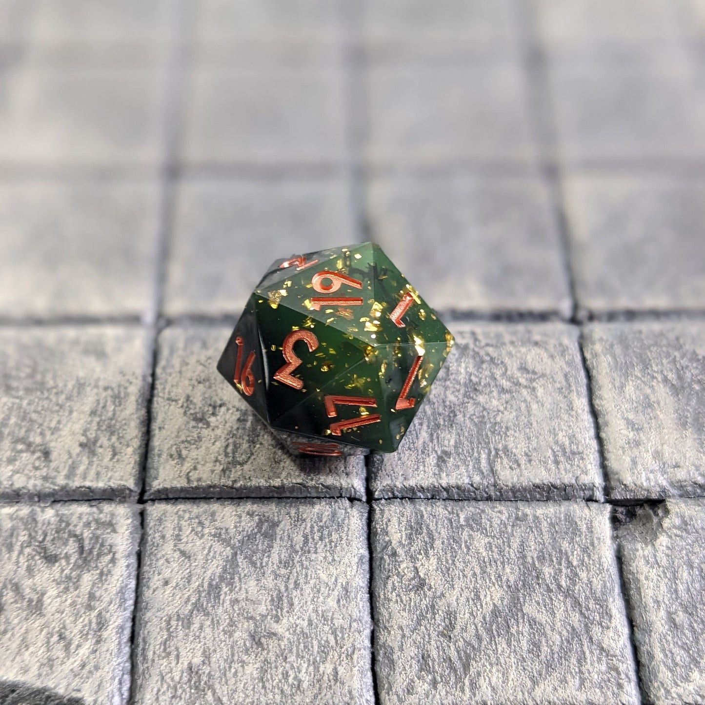 Verdigris Nightshard - 7 Piece Luxury D&D Dice Set