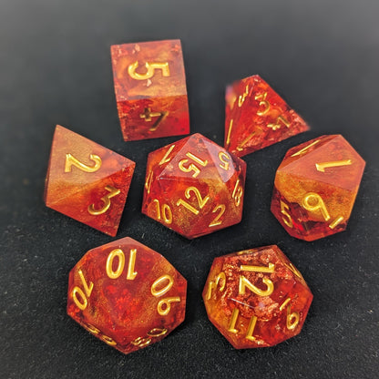 Emberforged Relics - 7 Piece Luxury D&D Dice Set