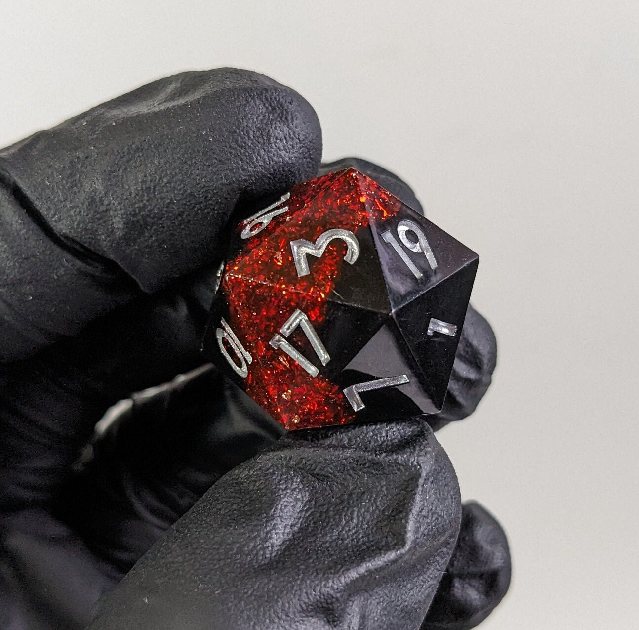 Inferno Onyx - 7 Piece Luxury D&D Dice Set