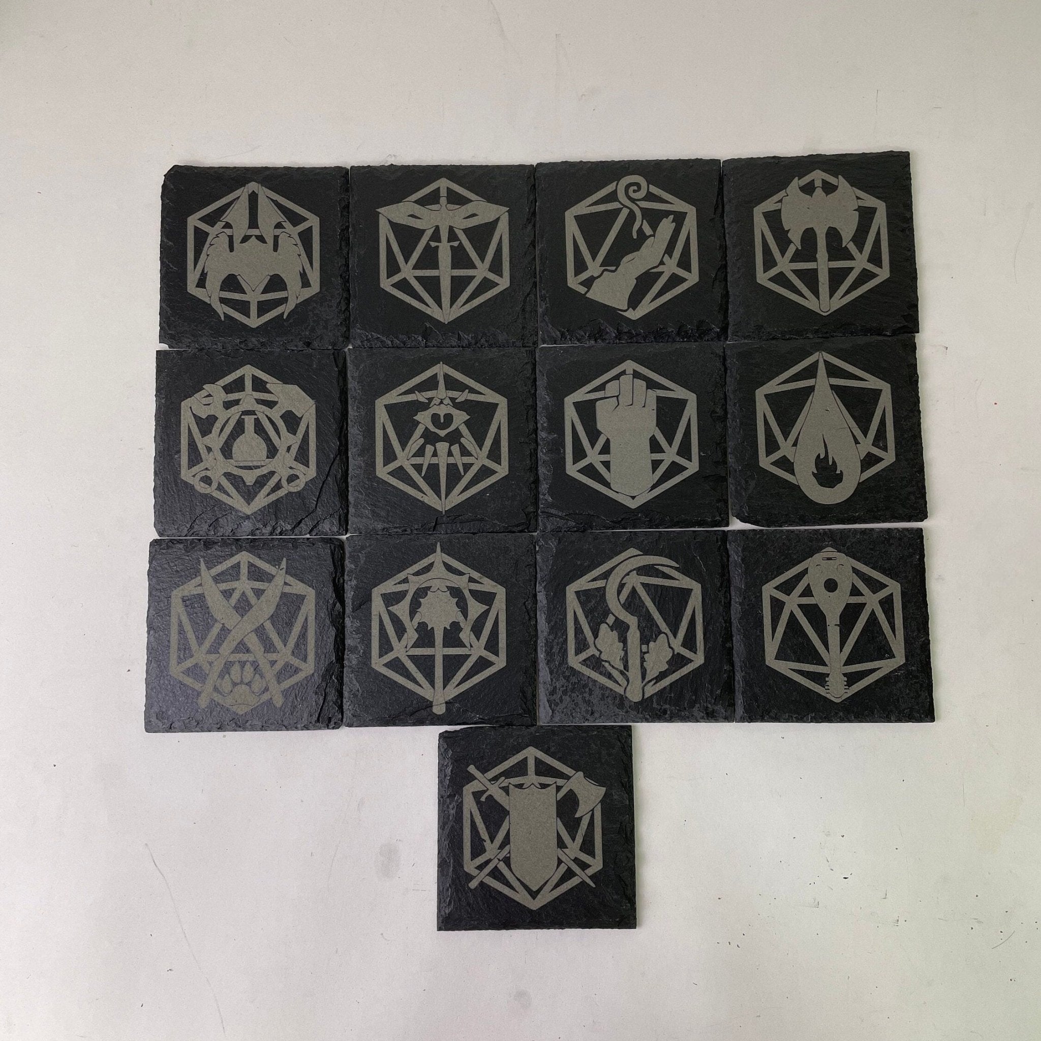 D&D Class Coasters, Dungeons and Dragons Coasters, DnD Class Coasters, Coasters for DnD Campaign, DM Gift Idea, DnD Christmas