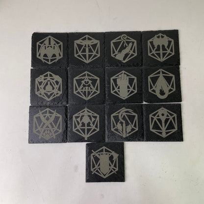 D&D Class Coasters, Dungeons and Dragons Coasters, DnD Class Coasters, Coasters for DnD Campaign, DM Gift Idea, DnD Christmas